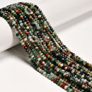 Natural Indian Agate Faceted Rondelle Beads Size 3x4mm 15.5" Strand
