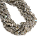 Natural Labradorite Irregular Pebble Nugget Chips Beads Size 7-8mm 32'' Strand