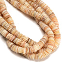 Natural Color Mother of Pearl MOP Shell Rondelle Disc Beads Size1.5x11mm 15" Std