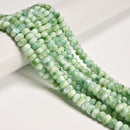 Iridescent Yellow Green Moonstone Smooth Rondelle Beads 4x6mm 5x8mm 15.5''Strand