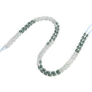 Gradient Natural Jadeite Jade Smooth Rice Shape Beads Size 4x6mm 15.5" Strand