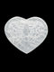 Natural Selenite Crystal Heart Shape Charging Plate Angel Wings 5x5.5" Inches