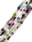 Mixed Gemstone Irregular Shape Pebble Nugget Beads Size 10mm 15.5" Strand