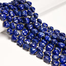 Natural Lapis Lazuli Top Drilled Heart Shape Beads Size 14-15mm 15.5" Strand