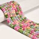 Morganite Color Dyed Jade Smooth Rondelle Beads Size 5x8mm 15" Strand