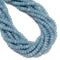 Aquamarine Color Dyed Jade Smooth Rondelle Beads Size 4x6mm 15.5'' Strand