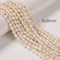 Natural White Fresh Water Pearl Baroque Shape Beads Size 6x9mm 7x10mm 15" Strand