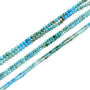 Gradient Turquoise Faceted Round Beads Size 2mm 3mm 4mm 15'' Strand