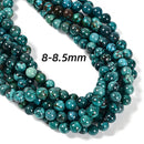 Genuine Turquoise With Matrix Smooth Round Beads 6-7mm to 10-10.5mm 15.5''Strand