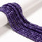 Dark Purple Color Dyed Jade Smooth Rondelle Beads Size 4x6mm 15.5'' Strand