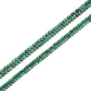 01 Natural Genuine Turquoise Smooth Round Beads Size 3mm 4mm 16" Strand