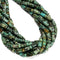 Natural African Turquoise Cylinder Tube with Rondelle Beads 6x10mm 15.5'' Strand