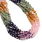 03 Multi-color Gemstone Smooth Cube Shape Beads Size 4mm 15" Strand