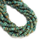 Multi-color Turquoise Irregular Rondelle Disc Beads Size 6-7mm 7-8mm 15.5" Strd