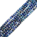 Natural Blue Kyanite Faceted Cube Beads Size 4mm 15.5'' Strand
