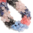 09 Gradient Multi-color Gemstone Smooth Heart Shape Beads Size 12mm 15.5'' Strd
