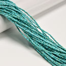 Grade A Natural Light Blue Turquoise Smooth Round Beads Size 2.5-3mm 16" Strand