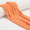 Light Orange Bamboo Coral Smooth Rondelle Beads Size 4x6.5mm 15.5'' Strand