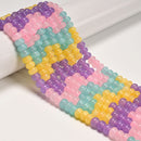 02 Gradient Colorful Dyed Jade Smooth Rondelle Beads Size 5x8mm 15.5" Strand