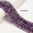 Mixed Gemstone Faceted Rondelle Wheel Beads Size 2x4mm 15'' Strand