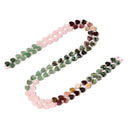 Mix Styles Gradient Multi-color Gemstone Flat Heart Shape Beads 6mm 15" Strand