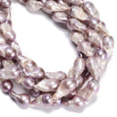 Purple Fresh Water Pearl Baroque Flame Ball Beads 13-18x20-28mm 15.5'' Strand