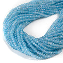 Natural Topaz Faceted Rondelle Beads Size 3x4mm 15.5" Strand