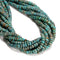 Natural Blue Turquoise Smooth Rondelle Beads Size 4x6mm 15.5'' Strand