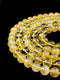 Grade AA Natural Golden Rutilated Quartz Smooth Round Beads Size 8mm 15.5'' Strd