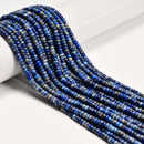 Natural Lapis Lazuli Smooth Rondelle Beads Size 2x4mm 15'' Strand
