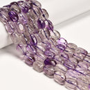 Natural Light Amethyst Pebble Nugget Beads 9-10x11-13mm 10-11x14-16mm 15.5" Strd