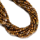 Natural Multi Yellow Tiger Eye Smooth Round Beads Size 4mm 15'' Strand