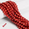 Coral Red Dyed Jade Smooth Round Beads Size 6mm 8mm 10mm 15.5'' Strand