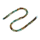 Natural Gradient Turquoise Faceted Round Beads Size 4mm 5mm 15" Strand