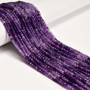 Natural Gradient Amethyst Faceted Cube Beads Size 3mm 15.5'' Strand