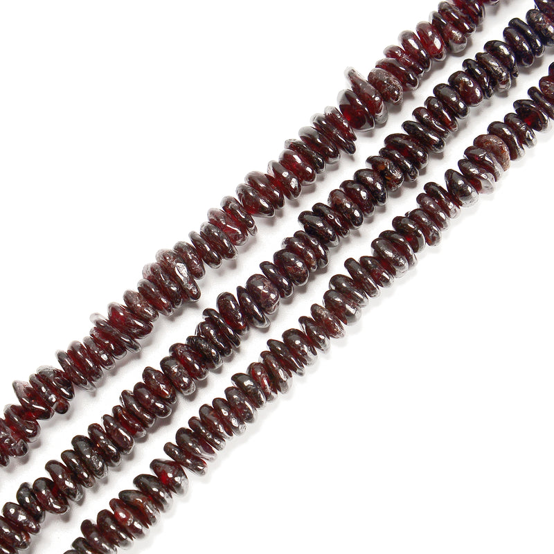 Natural Red Garnet Pebble Nugget Chips Beads Size 8-10mm 15.5'' Strand
