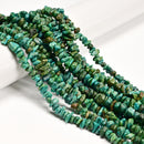 Natural Dark Green Turquoise Irregular Pebble Nugget Chips Beads 7-8mm 16'' Strd