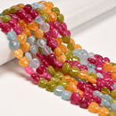 Multi-color Tourmaline Color Dyed Jade Heart Shape Beads Size 10mm 15" Strand