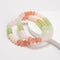 06-Multi-color Dyed Jade Smooth Rondelle Beaded Bracelet Size 5x8mm 7.5'' Length