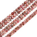 Natural Grade A Rhodochrosite Smooth Round Beads Size 6mm 8mm 10mm 15'' Strand