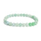 Multi-color Green Jade Smooth Round Beaded Bracelet 6mm 7.5'' Length 3 PCS/Set