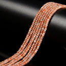 Natural Sunstone Faceted Rondelle Beads Size 2x3mm 15.5'' Strand