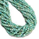 Natural Green Amazonite Faceted Cube Beads Size 5-6mm 15.5'' Strand