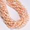 Natural Pink Fresh Water Pearl Side Drill Nugget Beads Size 7x10mm 14'' Strand