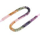 03 Multi-color Gemstone Smooth Cube Shape Beads Size 4mm 15" Strand