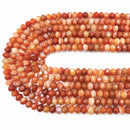 Natural Red Botswana Agate Faceted Rondelle Beads Size 5x7mm 15.5'' Strand