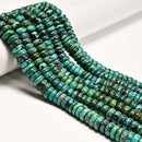 Natural Turquoise Smooth Rondelle Beads Size 3-7mm x 11-12mm 16" Strand