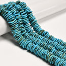 Blue Magnesite Turquoise Graduated Slice Discs Beads Size 10-17mm 15.5" Strand
