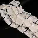 Natural Clear Quartz Trapezoid Slab Shape Beads Size 27-46x30-50mm 15.5" Strand