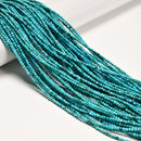 Grade A Natural Bright Blue Turquoise Smooth Round Beads Size 2.5mm 16" Strand